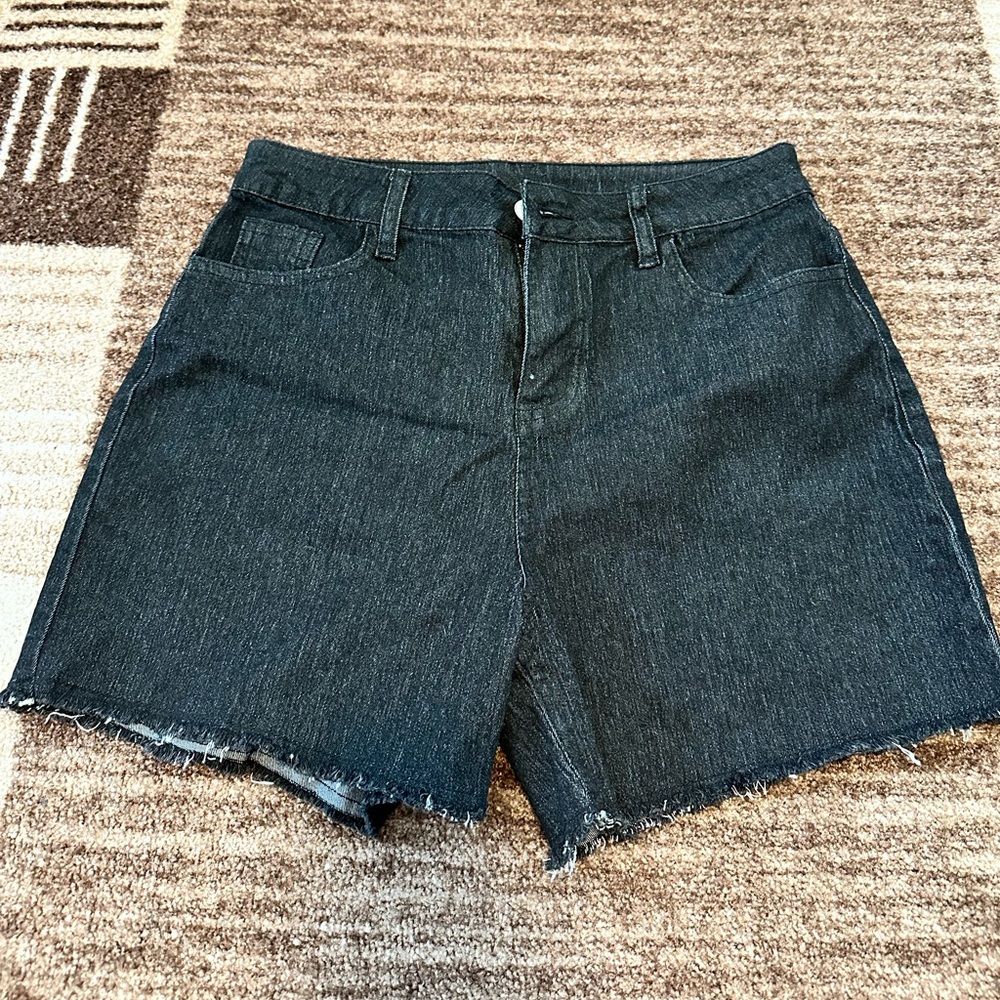 ThusFar Frayed Denim Shorts